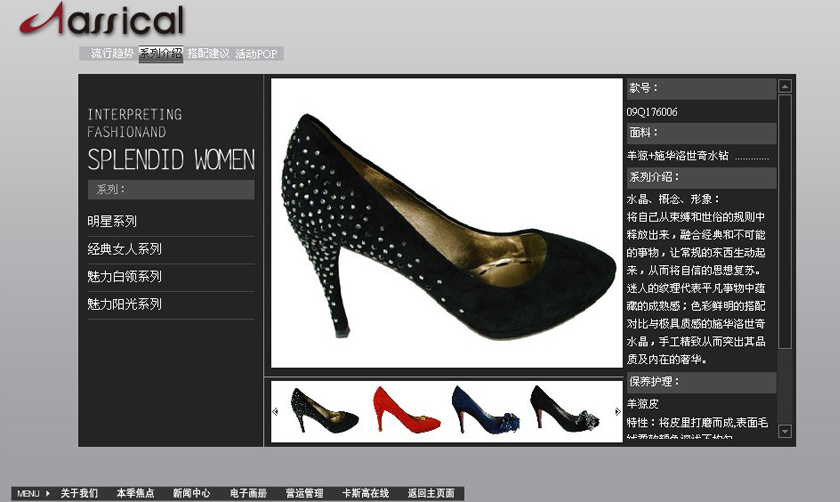 卡斯高女鞋-品牌网站建设