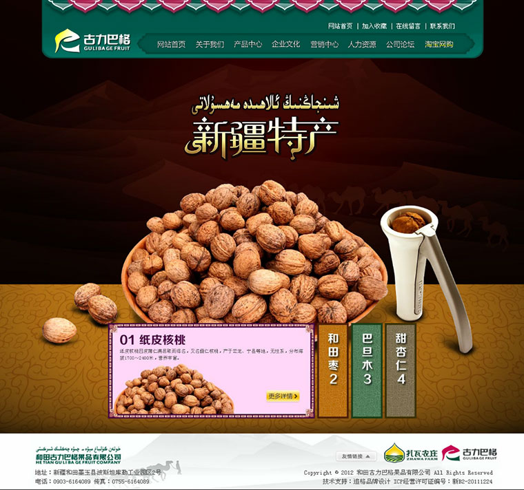 古丽巴格果品公司-企业网站建设