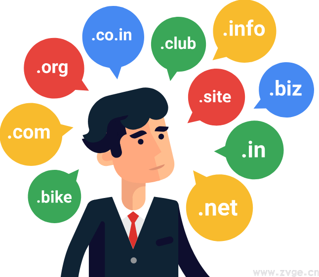 选择域名.com后缀