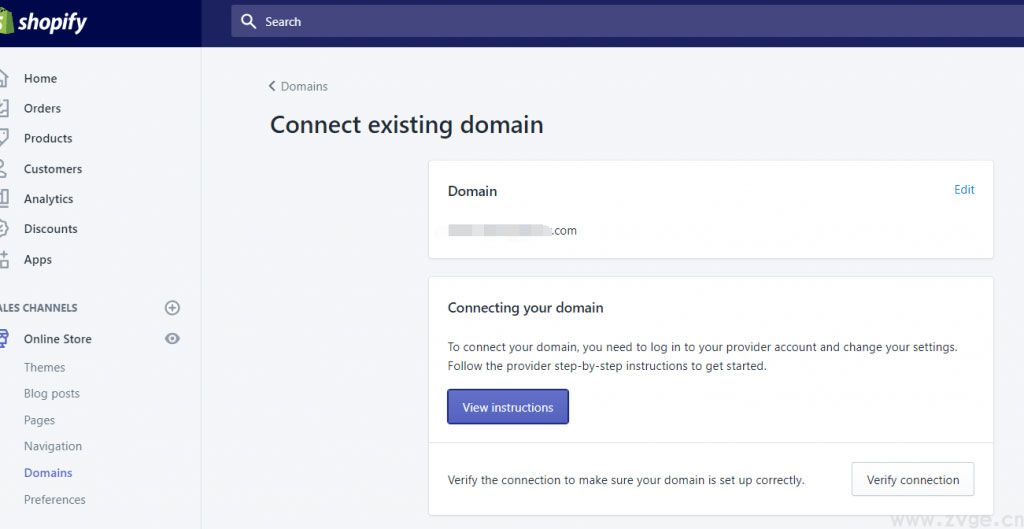 shopify官方域名解析设置向导